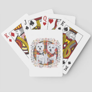 Westies on Tartan Playing Cards