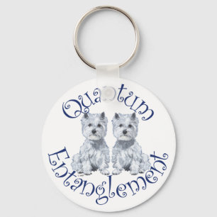 Westies Quantum Entanglement Key Ring
