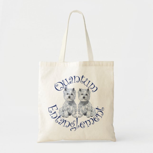 Westies Quantum Entanglement Tote Bag (Front)