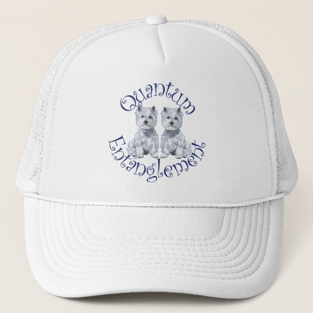 Westies Quantum Entanglement Trucker Hat (Front)