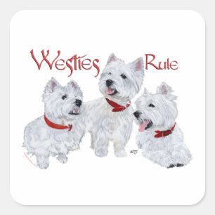 Westies Rule! Square Sticker