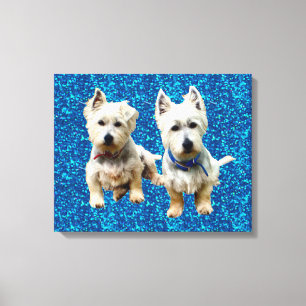Westies Wall Canvas.. Canvas Print