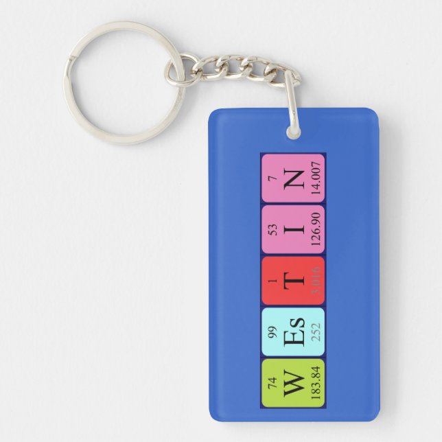 Westin periodic table name keyring (Front)