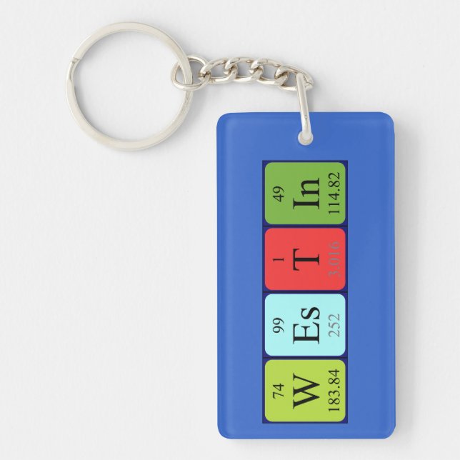 Westin periodic table name keyring (Front)