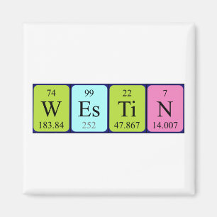 Westin periodic table name magnet