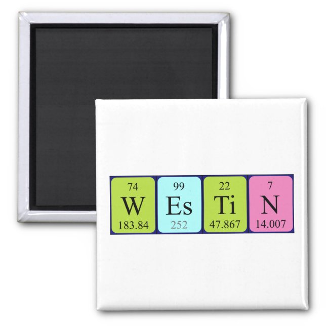 Westin periodic table name magnet (Front)