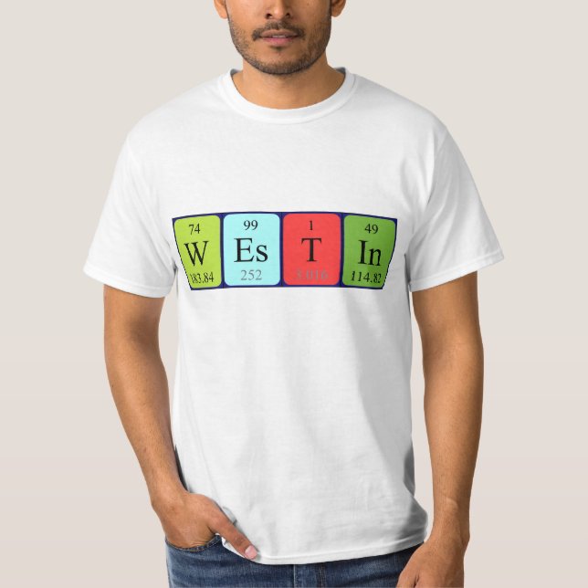 Westin periodic table name shirt (Front)