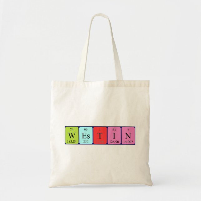 Westin periodic table name tote bag (Front)