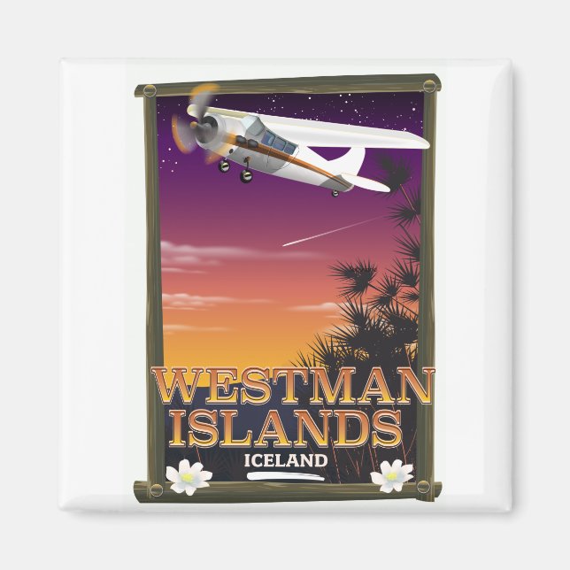 Westman Islands Iceland travel poster Magnet (Front)