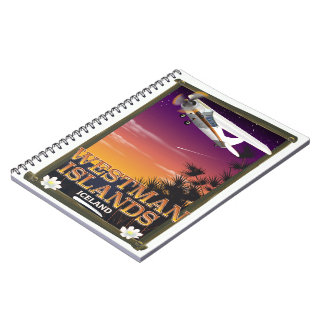 Westman Islands Iceland travel poster Notebook