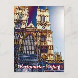 Westminister Abbey London UK postcard