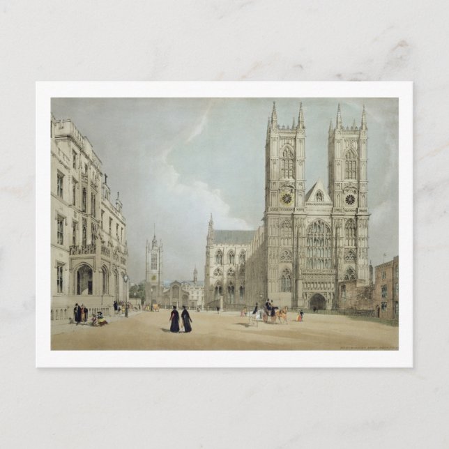 Westminster Abbey and Hospital, from 'London As It Postcard (Front)