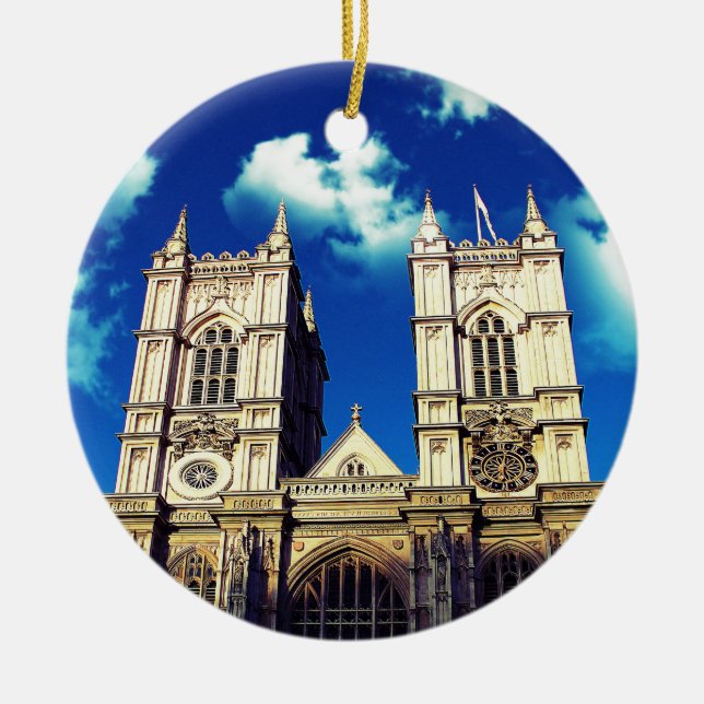 Westminster Abbey Ceramic Tree Decoration (Front)