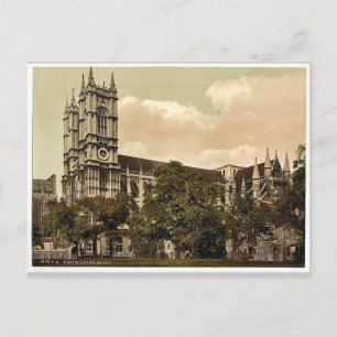 Westminster Abbey, London, England rare Photochrom Postcard