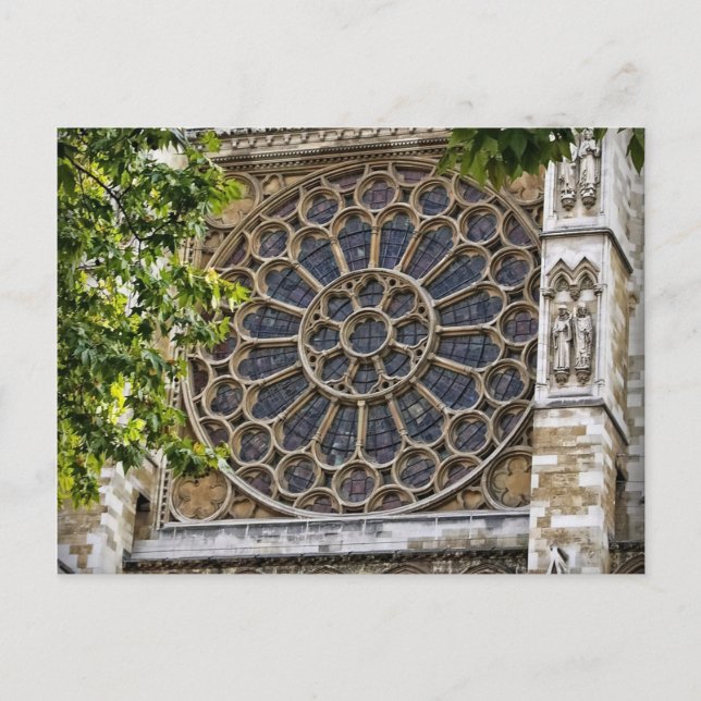 Westminster Abbey -Stained Glass Window -Postcard Postcard (Front)