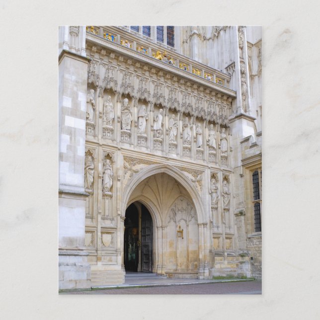 Westminster Abbey West Door, London UK Postcard (Front)