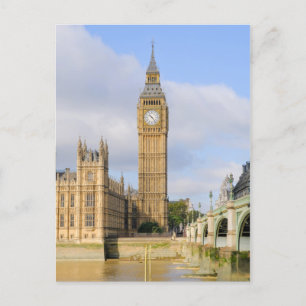 Westminster Bridge and Big Ben, London UK Postcard