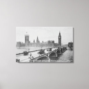 Westminster Bridge and the Houses of Canvas Print