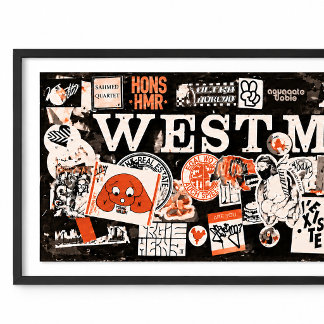 Westminster Bridge London Street Art Poster