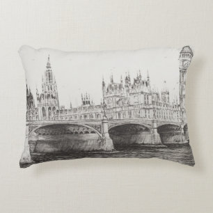 Westminster Bridge London UK. 30/10/2006 Decorative Cushion