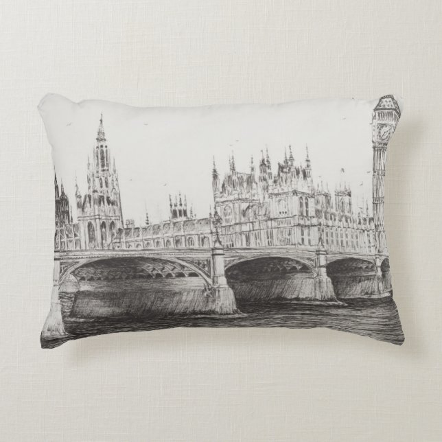 Westminster Bridge London UK. 30/10/2006 Decorative Cushion (Front)