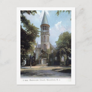 Westminster Church, Bloomfield, NJ 1909 Vintage Postcard