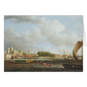 Westminster from Lambeth, with the ceremonial barg
