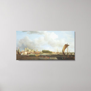 Westminster from Lambeth, with the ceremonial barg Canvas Print