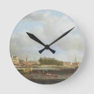 Westminster from Lambeth, with the ceremonial barg Round Clock