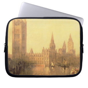 Westminster: Houses of Parliament, c.1860 (oil on Laptop Sleeve