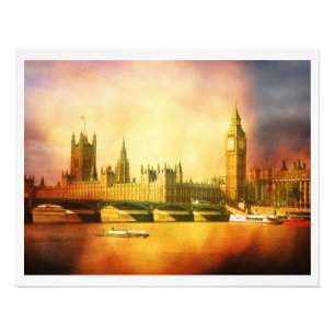 Westminster Palace and Bridge Photo print