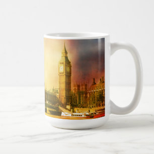 Westminster Palace and Bridge with Big Ben Coffee Mug