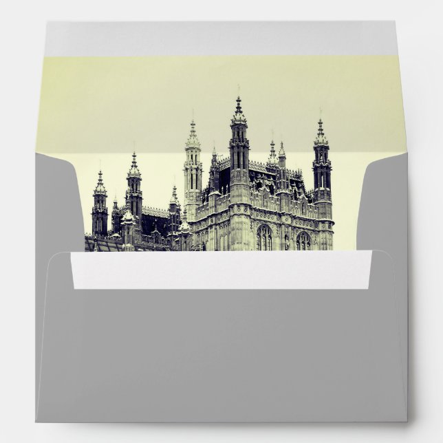 Westminster, Parliament, Winter London - British Envelope (Back (Bottom))