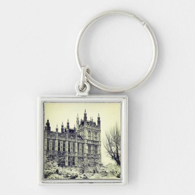 Westminster, Parliament, Winter London - British Key Ring (Front)