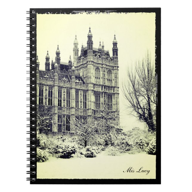 Westminster, Parliament, Winter London - British Notebook (Front)