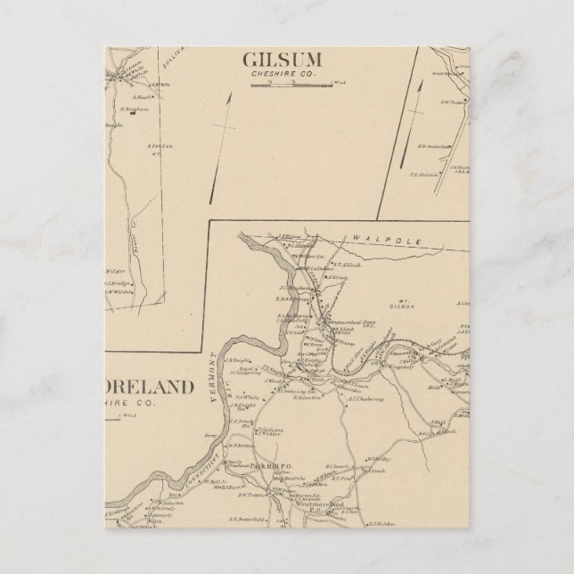 Westmoreland, Gilsum Postcard (Front)