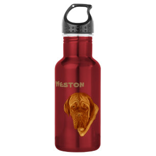 Weston Name With Dogue De Bordeaux, Water Bottle