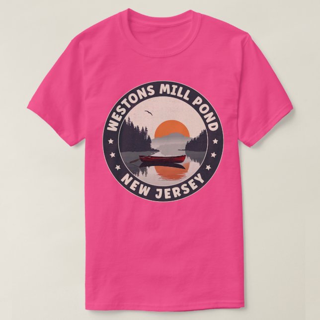 Westons Mill Pond New Jersey Sunset T-Shirt (Design Front)