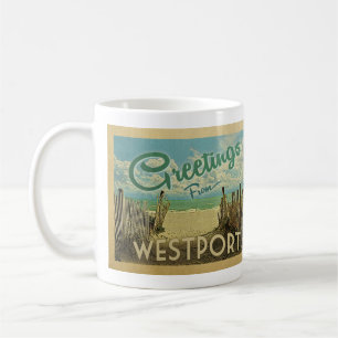 Westport Connecticut Beach Vintage Travel Coffee Mug