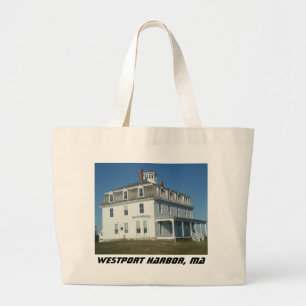 Westport Harbor, MA Large Tote Bag