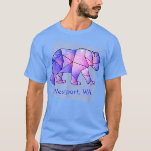 Westport WA Galaxy Bear Abstract Geometrical Anima T-Shirt