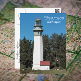 Westport, Washington Lighthouse Travel Photo Postcard