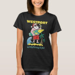WESTPORT WASHINGTON Santa Christmas Surfing T-Shirt<br><div class="desc">WESTPORT WASHINGTON Santa Christmas Surfing</div>