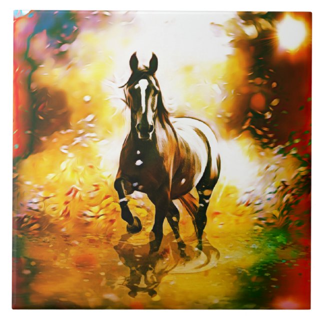 Westren Horse Ceramic Tile (Front)