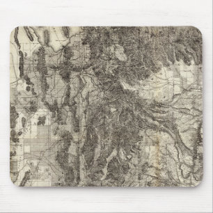 West's New Sectional and Topographical Map Of Utah Mouse Mat