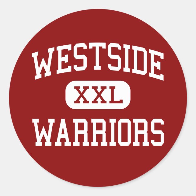 Westside - Warriors - High School - Omaha Nebraska Classic Round Sticker (Front)