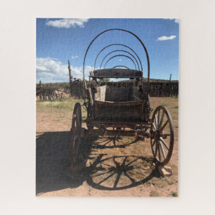 Westward Ho! Remnant of an old covered wagon. Jigsaw Puzzle