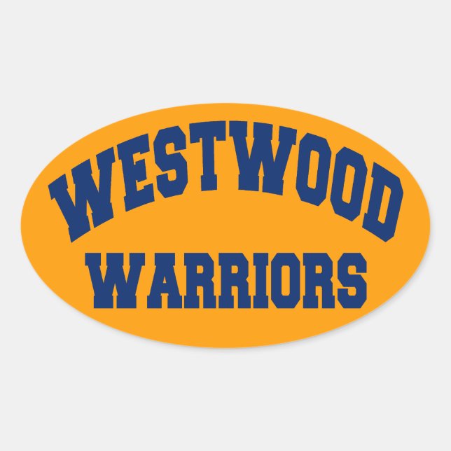 Westwood Warriors Oval Sticker (Front)