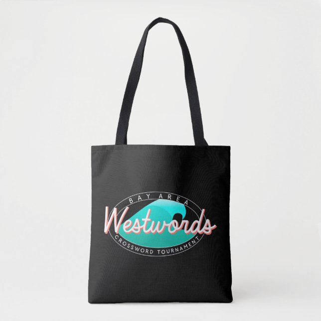 Westwords Reverse Logo Tote (dark background) Bag (Front)