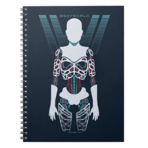 Westworld Android Skeleton Over Logo Notebook